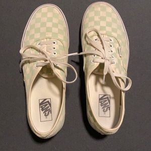 Lime Checkered Vans